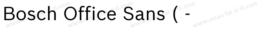 Bosch Office Sans (正字体转换